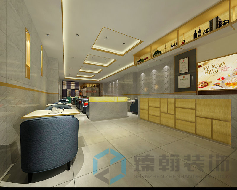 340平凱利茶餐廳設(shè)計(jì)裝修
