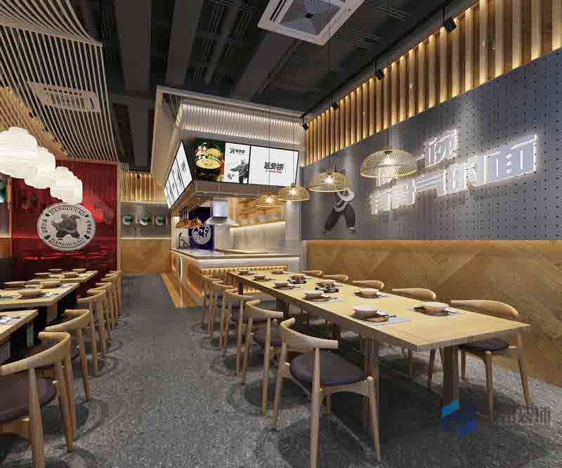 80平匠骨撈面館裝修