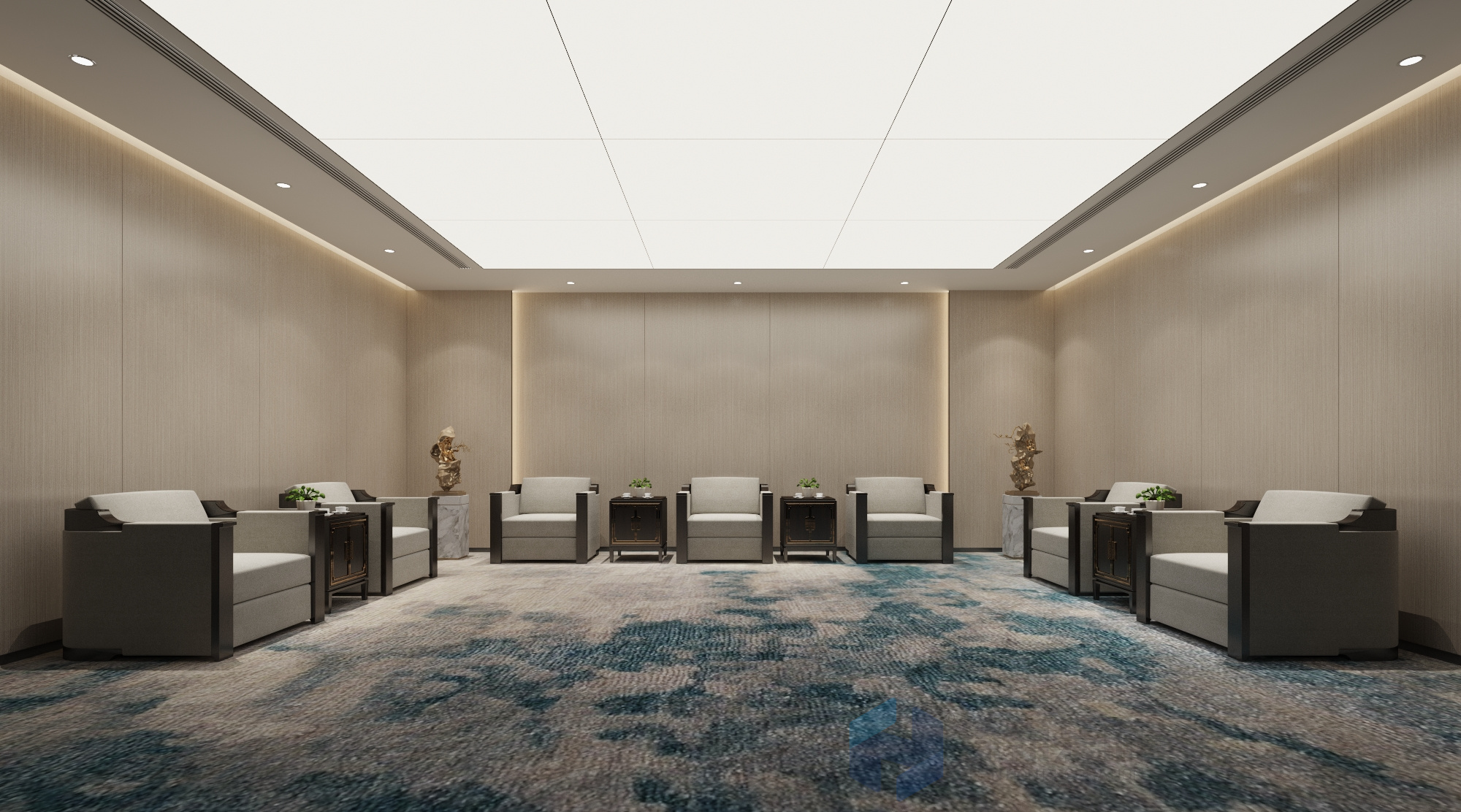 1000㎡中建四局辦公室設(shè)計